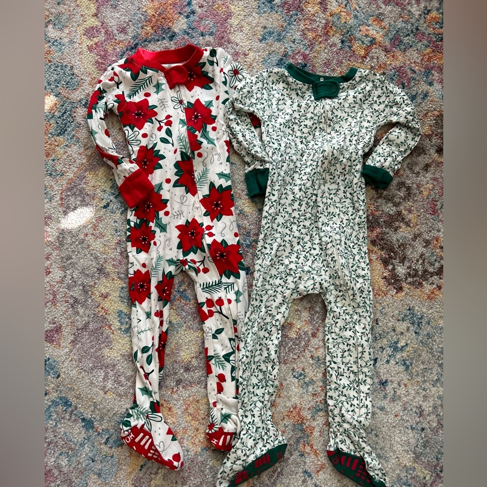 COPY - Christmas Honest footies sleepers 18 mo